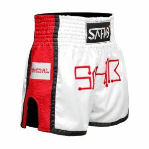 Sahib® Artificial Series Muay Thai Shorts - White/Red