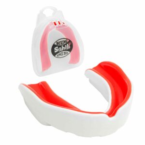 Sahib® Double Color Boxing Mouth Guard Gum Shield (White/Red)