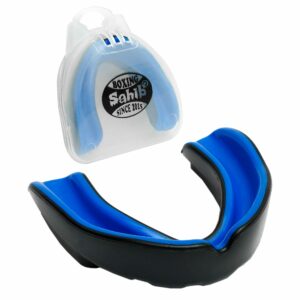 Sahib® Double Color Boxing Mouth Guard Gum Shield (Black/Blue)