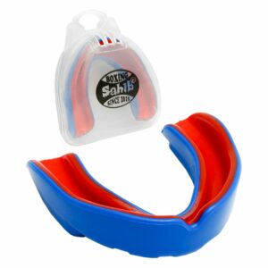 Sahib® Double Color Boxing Mouth Guard Gum Shield (Red/Blue)