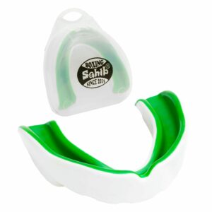Sahib® Double Color Boxing Mouth Guard Gum Shield (White/Green)
