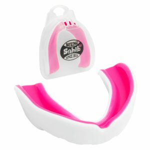 Sahib® Double Color Boxing Mouth Guard Gum Shield (White/Pink)