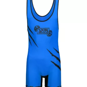 Blue wrestling singlet for youth and adults — cool freestyle singlet for USA wrestling and gym use
