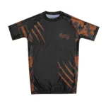 Brown men’s rash guard short sleeve — ideal for no gi BJJ, MMA, and high-intensity gym training