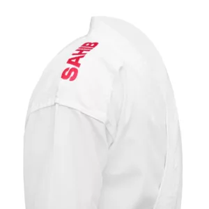 Lightweight cotton-polyester blend karate gi fabric detail