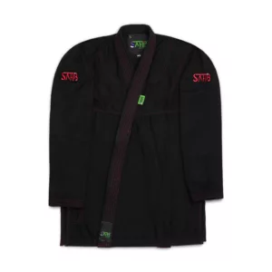 Sahib UAE Series V2 Black Kimono with Red Contrast – Front View