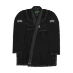 Sahib UAE Series V2 Black Kimono with White Contrast – Front View