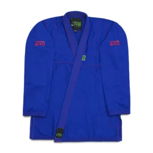Sahib UAE Series V2 Blue Kimono with Red Contrast – Front View