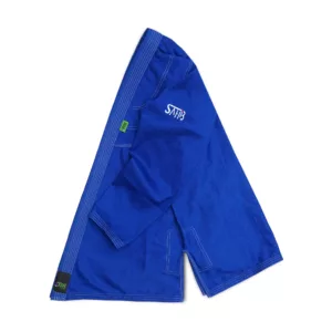 Sahib UAE Series V2 Blue Kimono with White Contrast – Side View